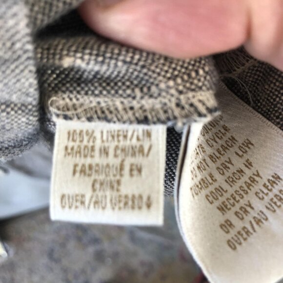 Dana Buchman Pantsuit Womens 6 Gray Linen Button Blazer Straight Leg Career - Picture 12 of 16